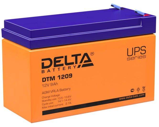 Батарея для ИБП Delta DTM 1209 12В 9Ач Батарея для ИБП Delta DTM 1209 12В 9Ач