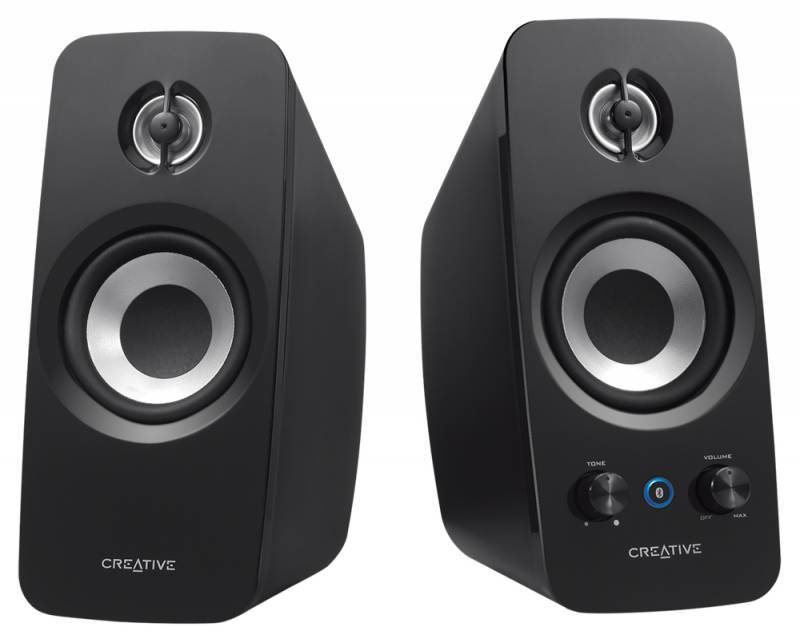 Колонки Creative T15 2.0 черный 18Вт BT Колонки Creative T15 2.0 черный 18Вт BT