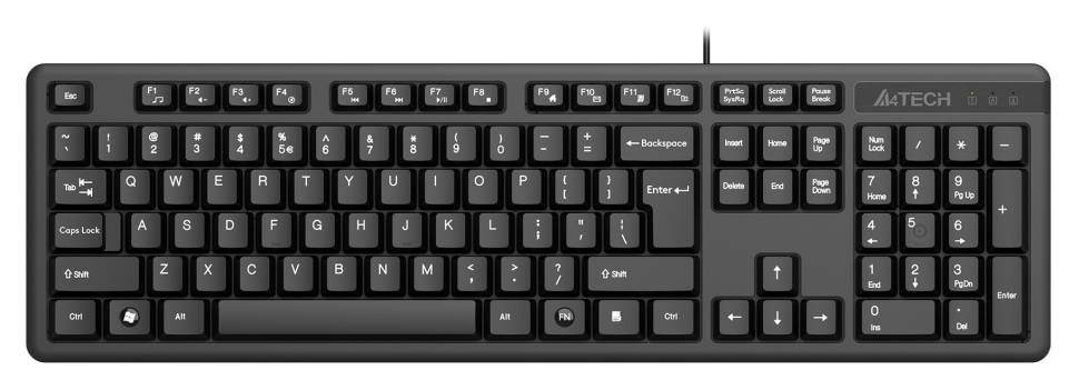 Клавиатура A4Tech KK-3 черный USB Клавиатура A4Tech KK-3 черный USB