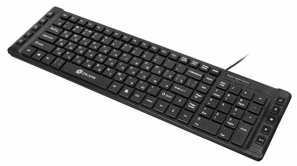 Клавиатура Оклик 530S черный USB slim Multimedia Клавиатура Оклик 530S черный USB slim Multimedia
