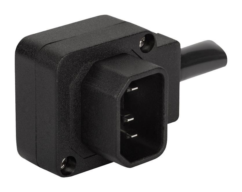 Вилка Lanmaster LAN-IEC-320-C14/90 угловая Вилка Lanmaster LAN-IEC-320-C14/90 угловая