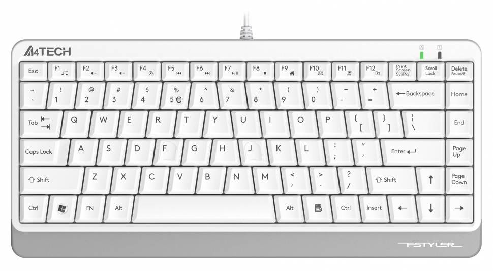 Клавиатура A4Tech Fstyler FKS11 белый/серый USB