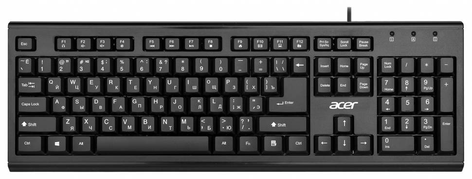 Клавиатура Acer OKW120 черный USB (ZL.KBDEE.006) Клавиатура Acer OKW120 черный USB (ZL.KBDEE.006)