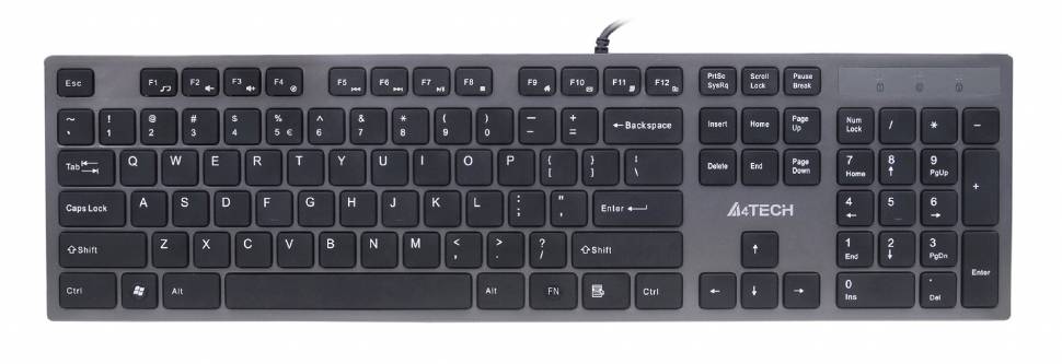 Клавиатура A4Tech KV-300H серый/черный USB slim Клавиатура A4Tech KV-300H серый/черный USB slim