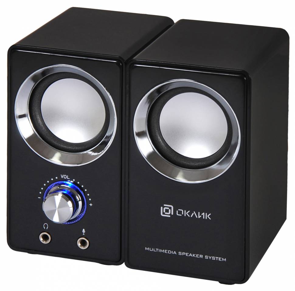 Колонки Оклик OK-116 2.0 черный 6Вт Колонки Оклик OK-116 2.0 черный 6Вт