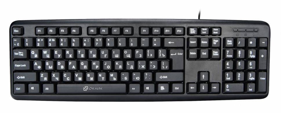 Клавиатура Оклик 180M черный USB (943626) Клавиатура Оклик 180M черный USB (943626)