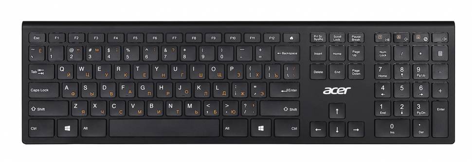 Клавиатура Acer OKR020 черный USB беспроводная slim Multimedia Клавиатура Acer OKR020 черный USB беспроводная slim Multimedia