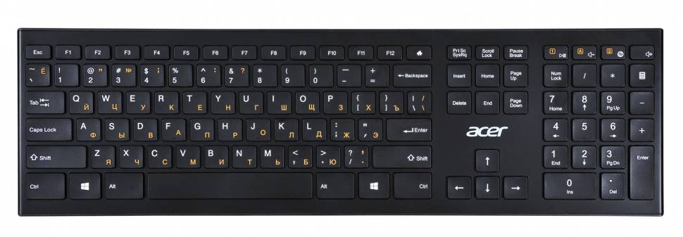 Клавиатура Acer OKR010 черный USB беспроводная slim Multimedia Клавиатура Acer OKR010 черный USB беспроводная slim Multimedia