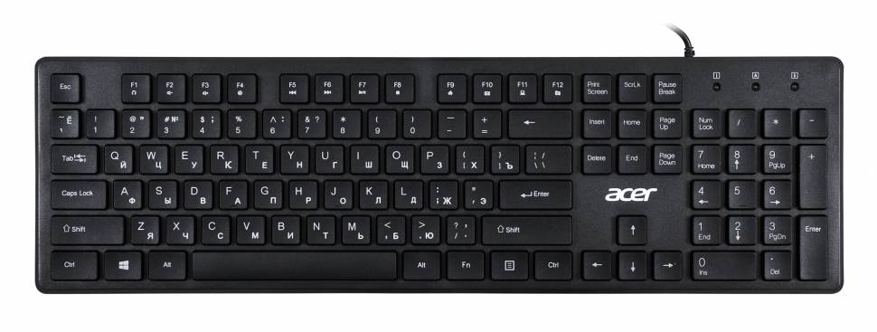 Клавиатура Acer OKW020 черный USB slim Клавиатура Acer OKW020 черный USB slim