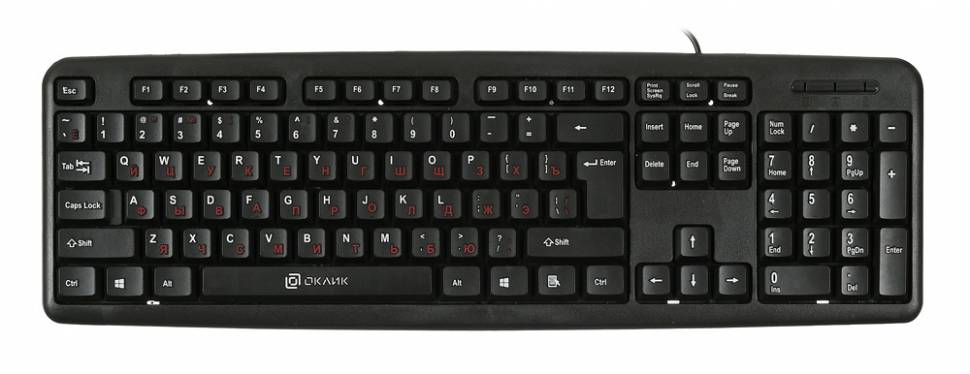 Клавиатура Оклик 90MV2 черный USB Клавиатура Оклик 90MV2 черный USB